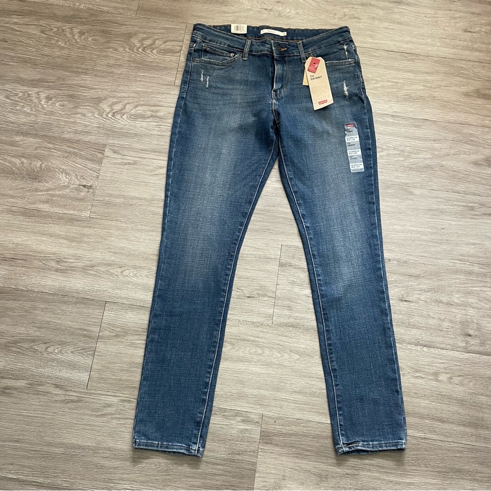 Levi's Dark Blue 711 Skinny Jeans